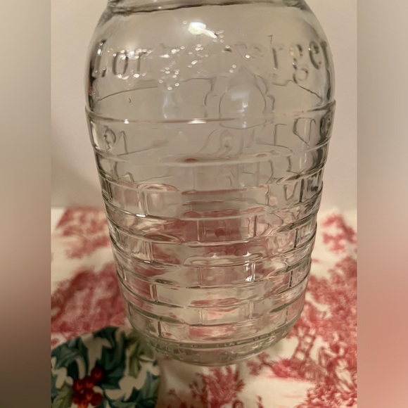 NWOT LONGABERGER GLASS MASON JAR w/ CHRISTMAS LID COVER. - Picture 8 of 10